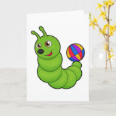 Raupe mit Wasserpolo Karte (Gelbe Blume)