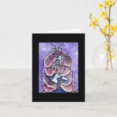 Raupe Monster Notecard Karte (Gelbe Blume)