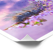 Raupe Morph to Lila and Black Butterfly Poster (Ecke)