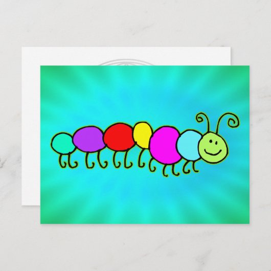 Raupe Netty Postkarte (Vorne/Hinten)