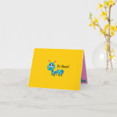 Raupe Notecard Karte (Gelbe Blume)