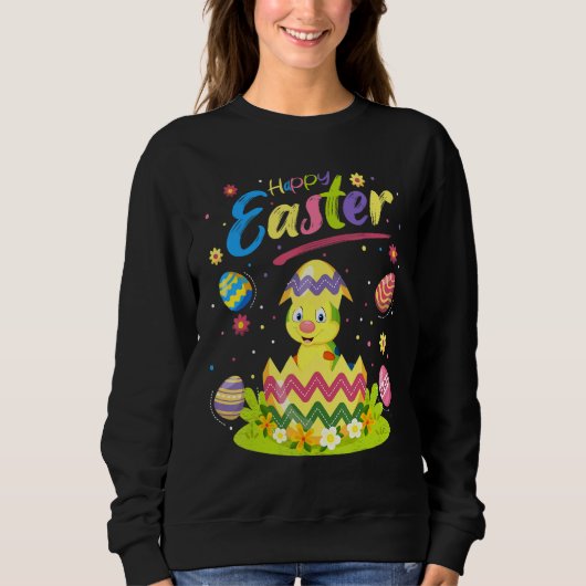 Raupe Ostereier Raupe Frohe Ostern Sweatshirt (Vorderseite)