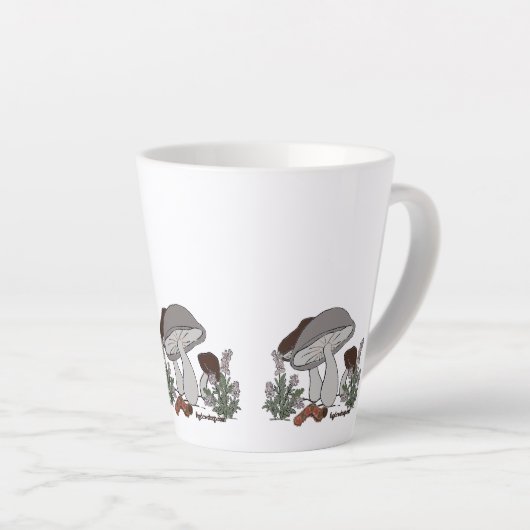 Raupe Pilz kleine Latte Tasse (Rechte Ecke)