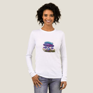Raupe Pilz Weiß Langarm T-Shirt Tri-Blend Shirt