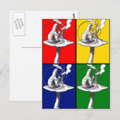 Raupe Pop Art Postkarte (Vorne/Hinten)