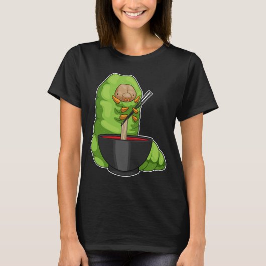 Raupe Ramen Bowl T-Shirt (Vorderseite)
