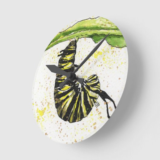 Raupe Runde Wanduhr (Winkel)