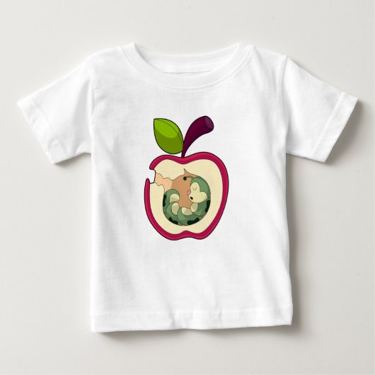 Raupe Schlafapfel Baby T-shirt (Vorderseite)