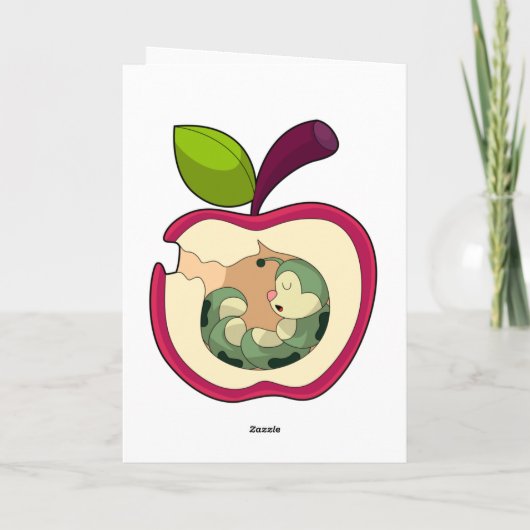 Raupe Schlafapfel Karte (Rückseite)