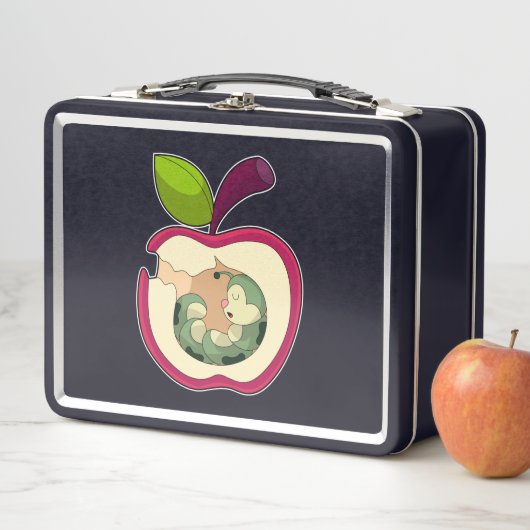 Raupe Schlafapfel Metall Brotdose (Beispiel)