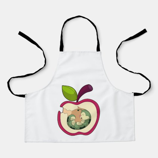 Raupe Schlafapfel Schürze (Vorderseite)