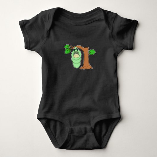 Raupe Schlafsack Baby Strampler (Vorderseite)