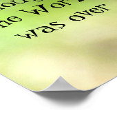 Raupe / Schmetterlingspreisposter Poster (Ecke)