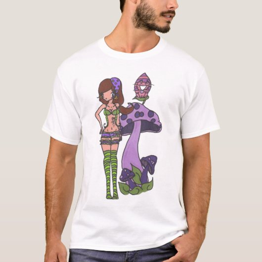 Raupe und Cheshire T-Shirt (Vorderseite)