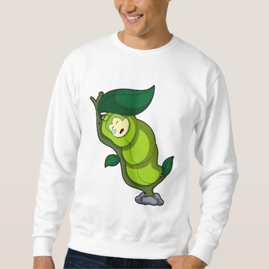 Raupe zum Schlafen mit Leaf Sweatshirt (Vorderseite)