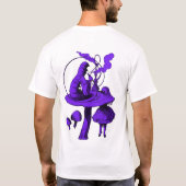 Raupen-lila Fülle T-Shirt (Rückseite)