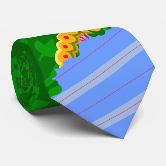 Raupen-Plage-Krawatte (Grün) Krawatte (Gerollt)
