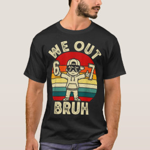 Raus Alter 67 letzter Schultag Kinder Junge sechs T-Shirt