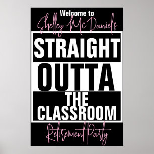 Raus aus dem Klassenzimmer - Ruhestandsparty Poster