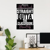 Raus aus dem Klassenzimmer - Ruhestandsparty Poster (Heimbüro)