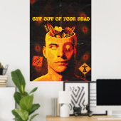 Raus aus dem Kopf - Surreal Pop Art Poster (Heimbüro)