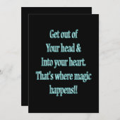 Raus aus dem Kopf und in Ihr Herz (Vorne/Hinten)