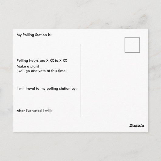 Raus aus dem Weißen Haus Postkarte (Rückseite)