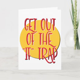 Raus aus der Fallen Erholung Slogan Jubiläum Karte