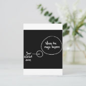 Raus aus der Komfort-Zone Postkarte (Stehend Vorderseite)