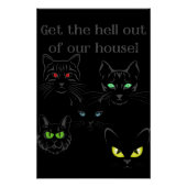 Raus! Funny Cat Poster (Vorderseite)