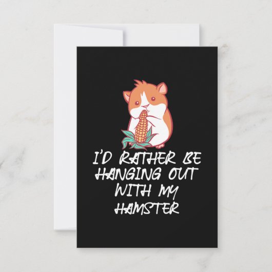 Raus mit meinem Hamster RSVP Karte (Vorderseite)