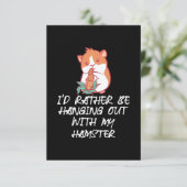 Raus mit meinem Hamster RSVP Karte (Stehend Vorderseite)