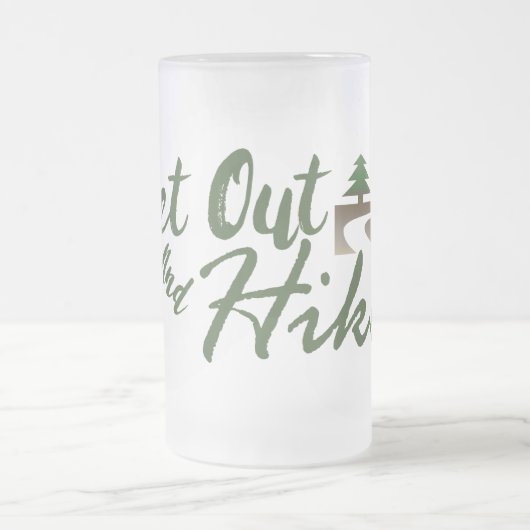 Raus und wandern mattglas bierglas (Mittel)