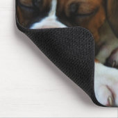 Rauschen von Boxerpuppen Mousepad (Ecke)