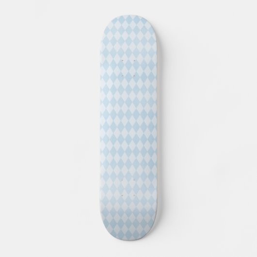 Raute09 LICHTBABYBLAUE PULVER BLUE RAUTE PATTER Skateboard (Vorderseite)