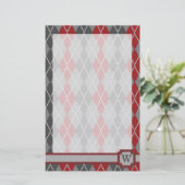 Raute Ashes and Embers Stationery Briefpapier (Stehend Vorderseite)