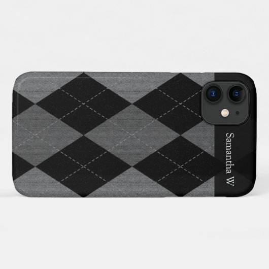 Raute aus Schwarzkohle und Karkohle Case-Mate iPhone Hülle (Rückseite (Horizontal))