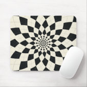Raute barst,/Blume - Schwarzes u. Weiß Mousepad (Mit Mouse)