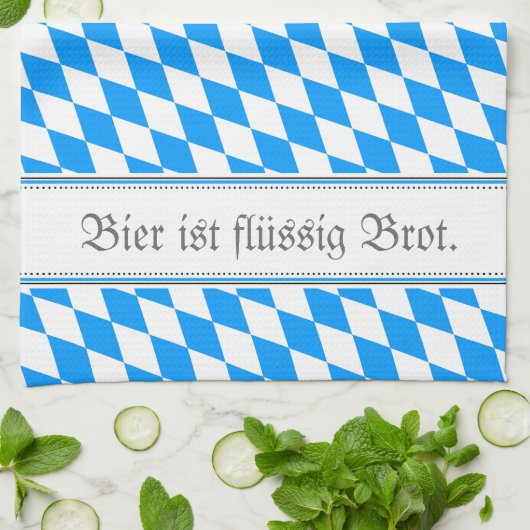 Raute Bayern, rein Geschirrtuch (Gefaltet)