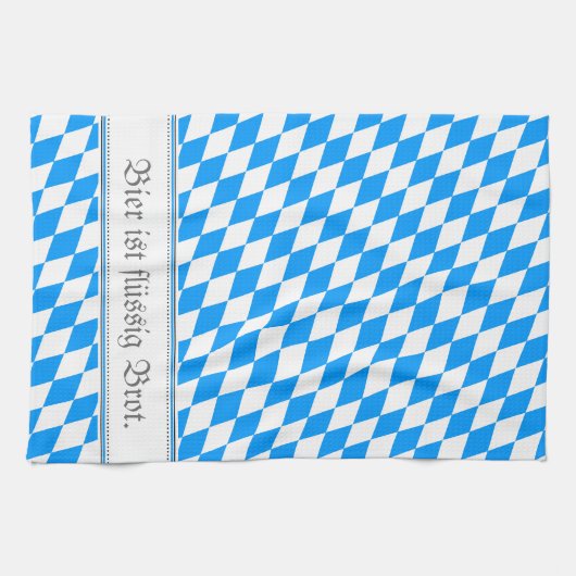 Raute Bayern, rein Geschirrtuch (Horizontal)