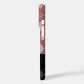 Raute Black und Marsala Case-Mate iPhone Hülle (Rückseite / Links)