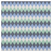 Raute Blau, Grün und Grau Stoff (Muster)