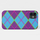 Raute blau und lila Case-Mate iPhone hülle (Rückseite (Horizontal))