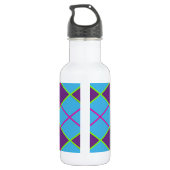 Raute blau und lila edelstahlflasche (Rückseite)