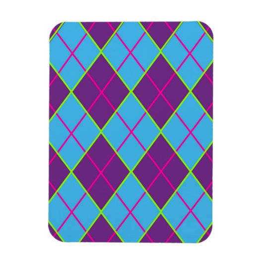 Raute blau und lila magnet (Vertikal)