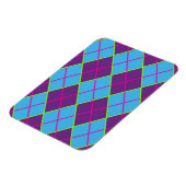 Raute blau und lila magnet (Linke Seite)
