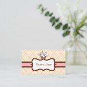 Raute Cupcake Business Card Visitenkarte (Stehend Vorderseite)