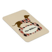 Raute Dackel Magnet (Rechte Seite)