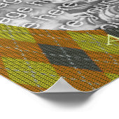 Raute-Design-Rahmen Erstellen Sie Ihr eigenes Foto Poster (Ecke)