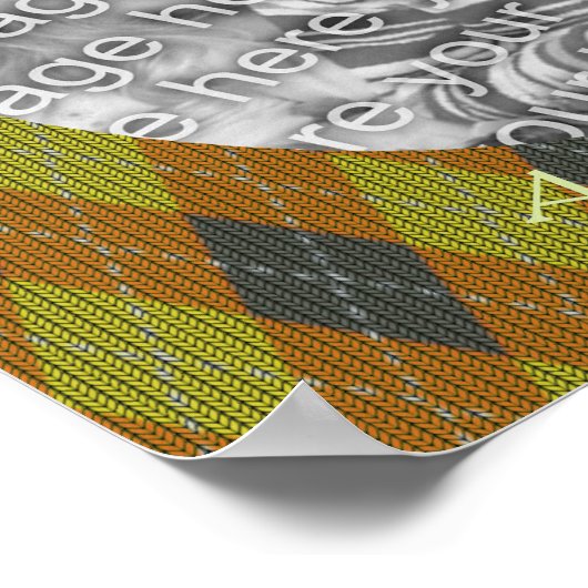 Raute-Design-Rahmen Erstellen Sie Ihr eigenes Foto Poster (Ecke)